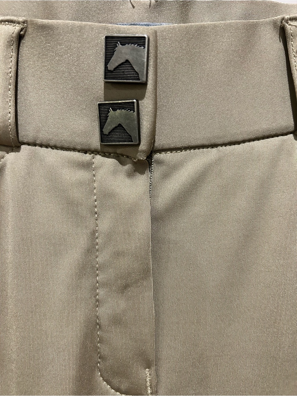 Kids Knee Patch Riding Sport Tan Equestrian Breeches for Horse Riding - Picture 5 of 12